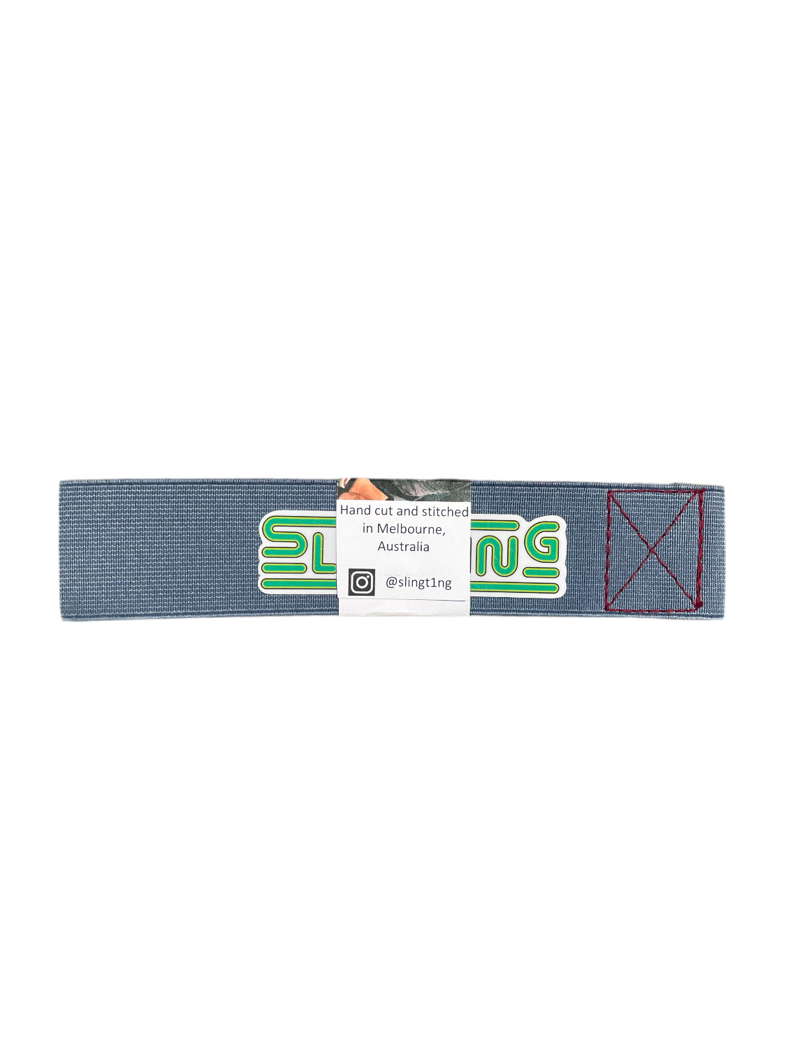 “WOOLSTORES” SKATEBOARD SLING NAVY w MAROON EMB
