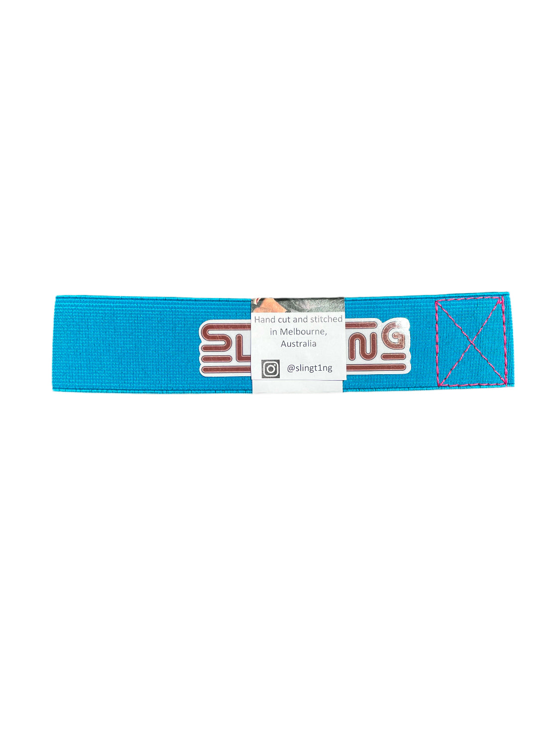 SLINGTING SKATEBOARD SLING - POWERADE BLUE w PINK EMB