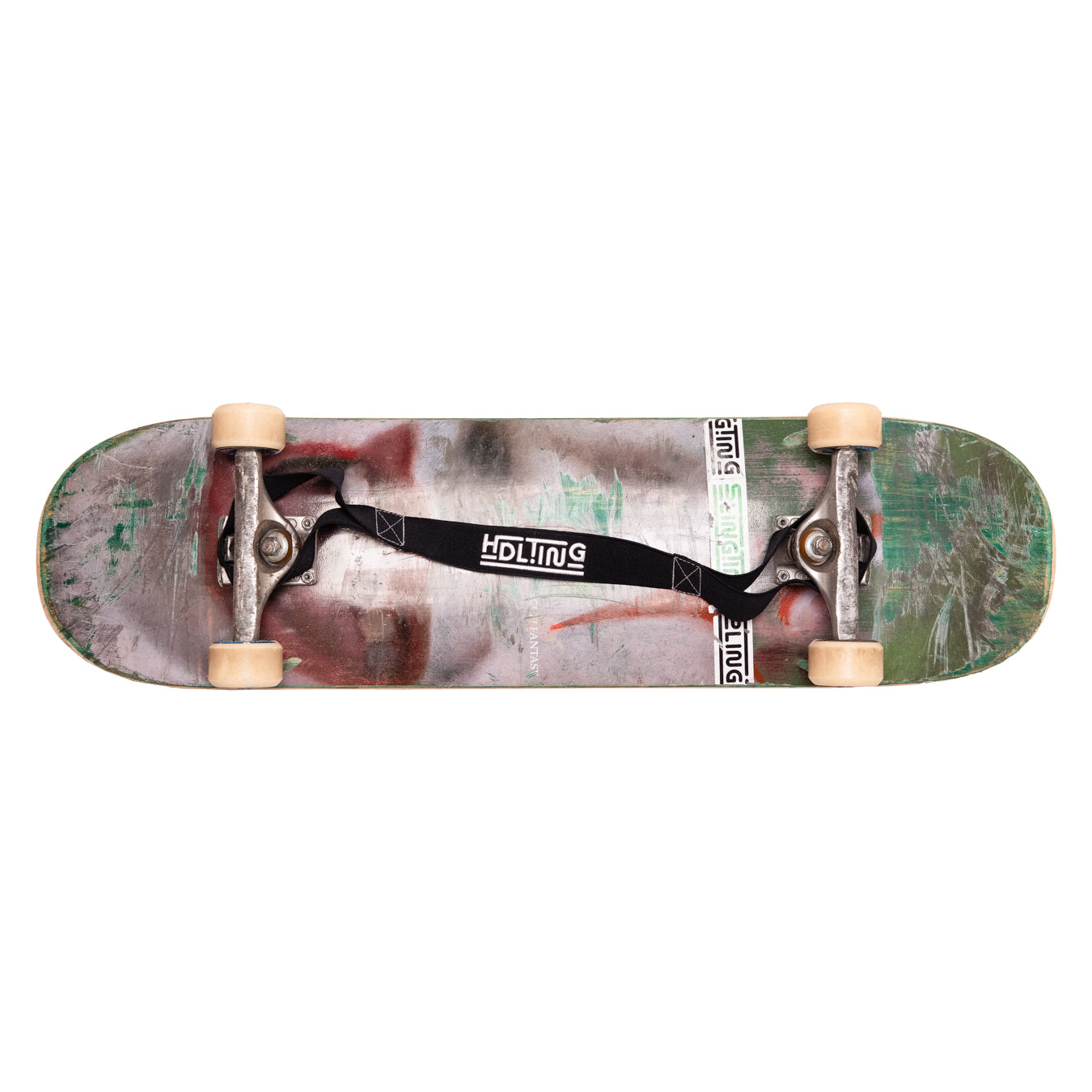 SLINGTING X HODDLE SKATEBOARD SLING - BLACK (WHITE EMBROIDERY)