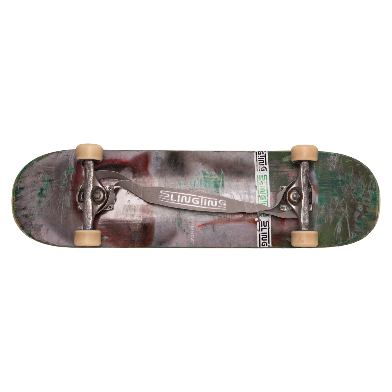 SLINGTING SKATEBOARD SLING - GREY (WHITE EMBROIDERY)