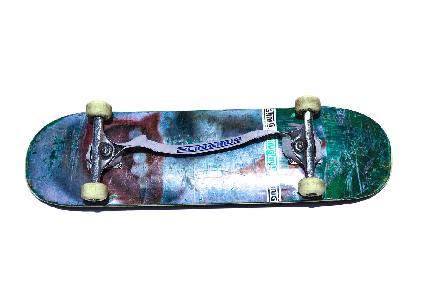 SLINGTING SKATEBOARD SLING - GREY (BLUE EMBROIDERY)