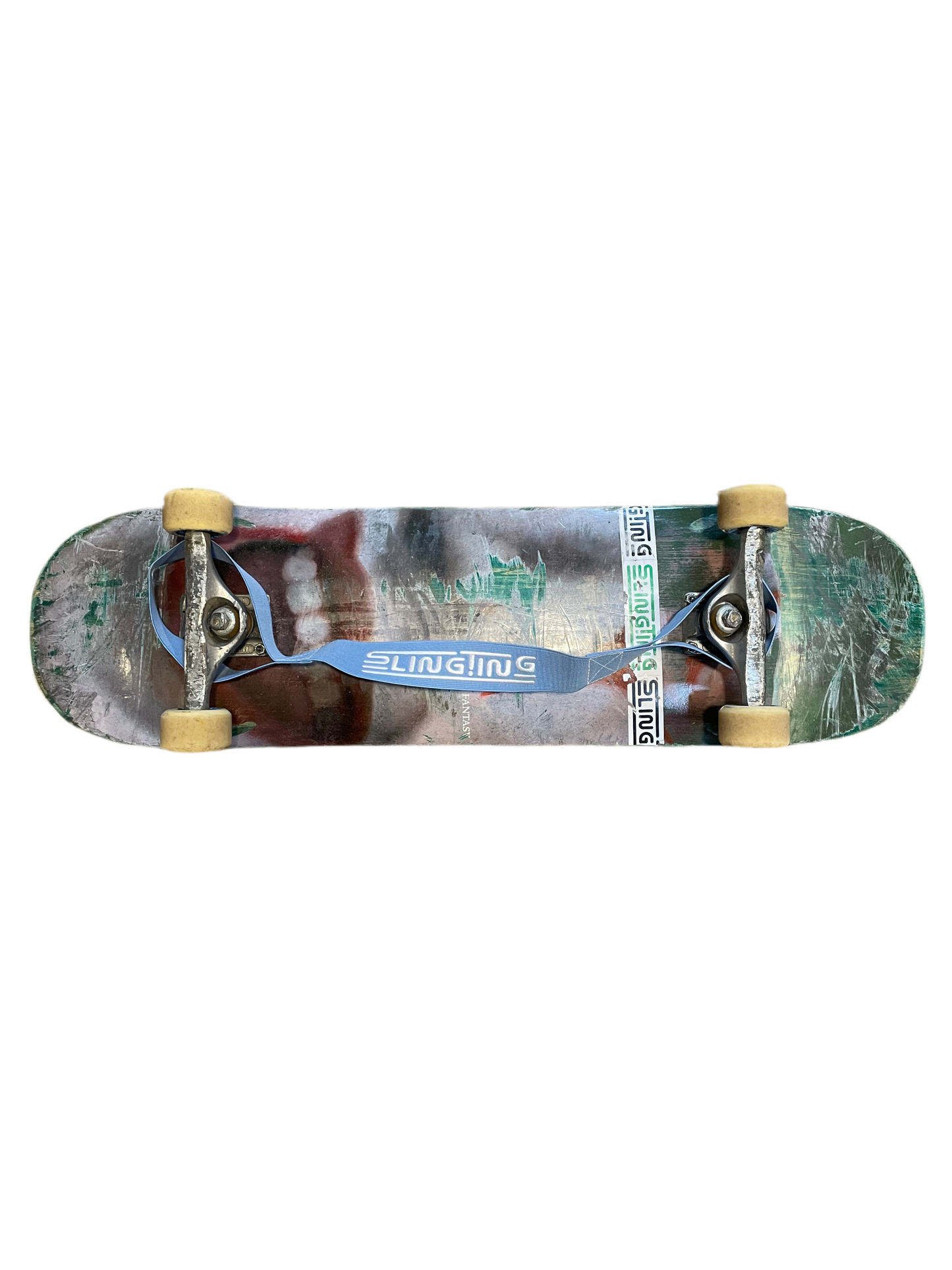 SLINGTING SKATEBOARD SLING - BABY BLUE w WHITE EMB