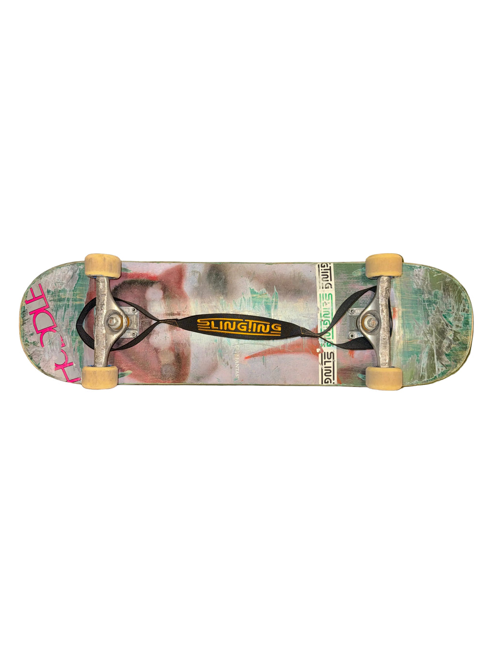SLINGTING SKATEBOARD SLING - BLACK w GOLD EMB