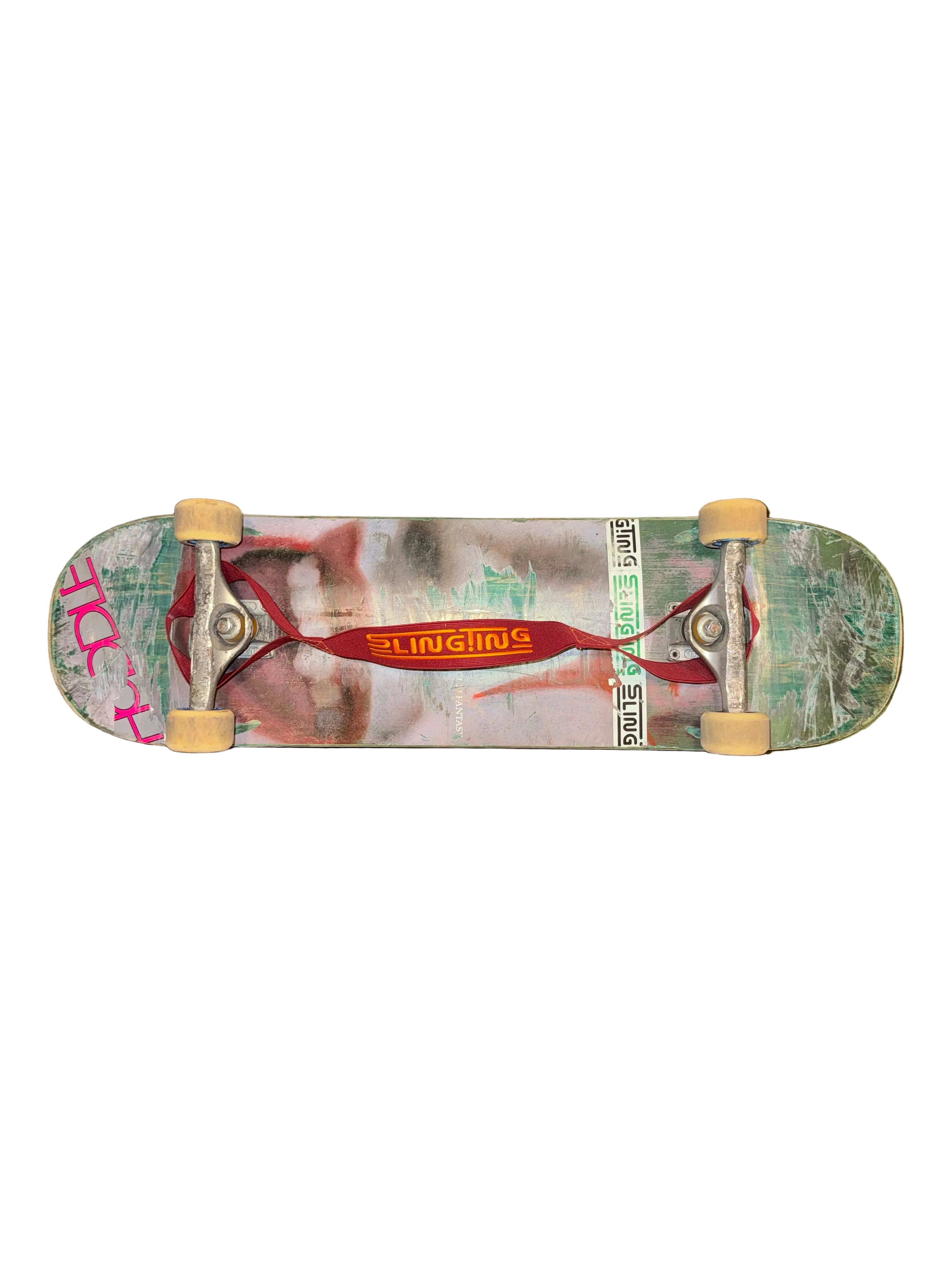 SLINGTING SKATEBOARD SLING - MAROON w ORANGE EMB
