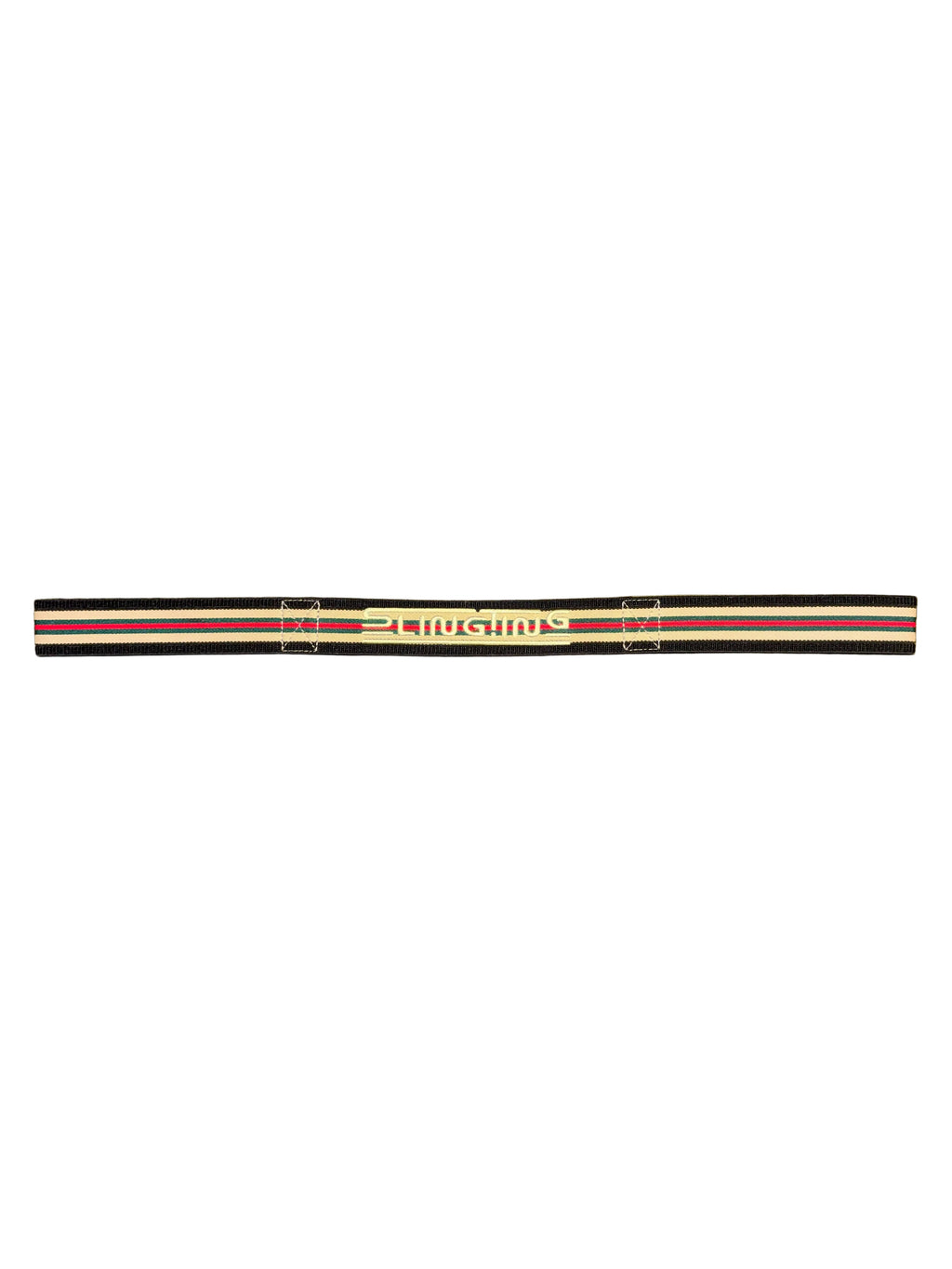 SLINGTING SKATEBOARD SLING - STRIPED BLACK w SILVER EMB