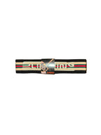 SLINGTING SKATEBOARD SLING - STRIPED BLACK w SILVER EMB