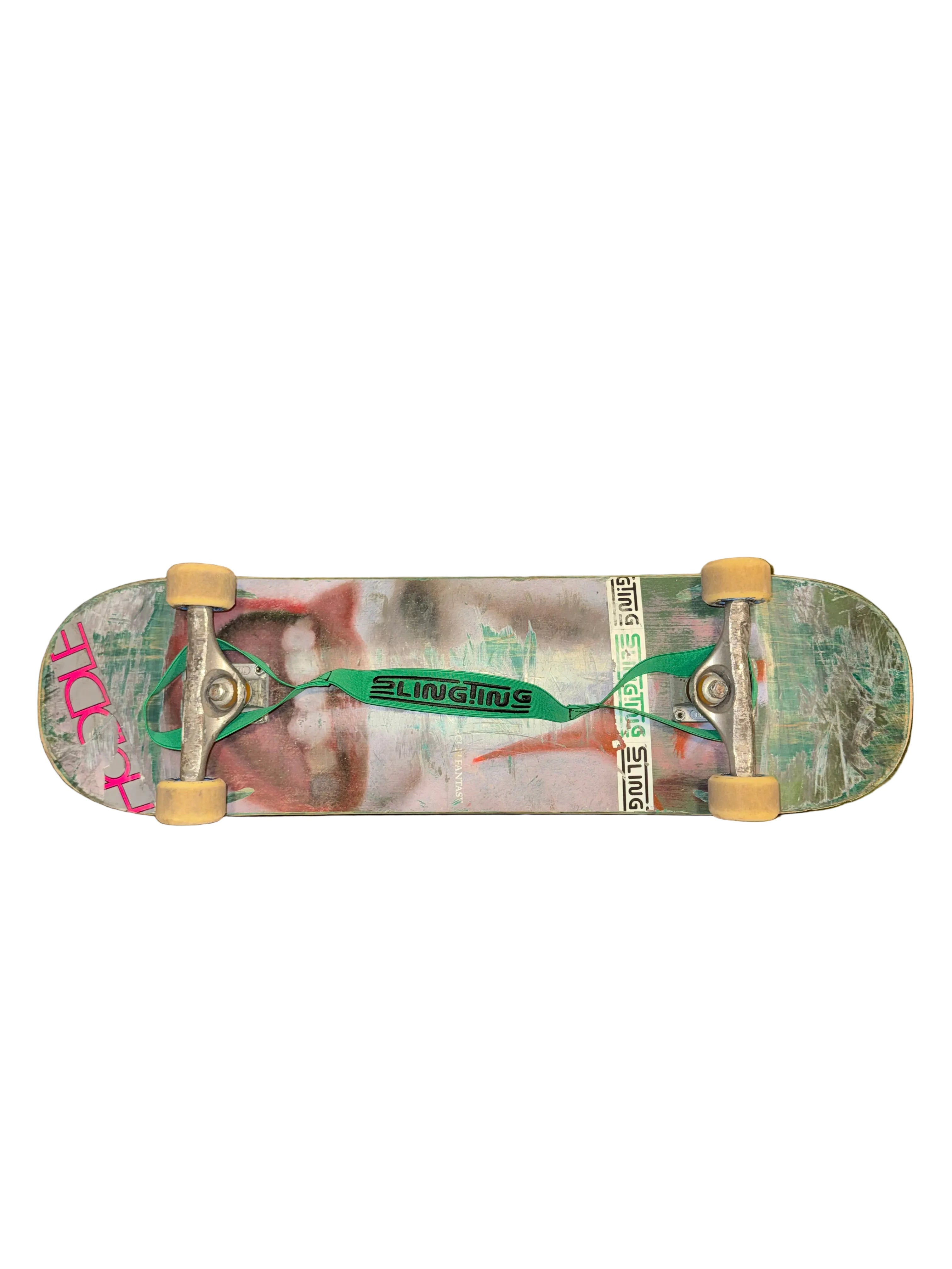 SLINGTING SKATEBOARD SLING GREEN w BLACK EMB