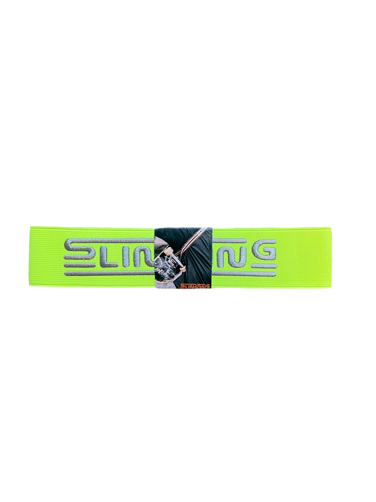 SLINGTING SKATEBOARD SLING - HIGH VIS YELLOW w GREY EMB