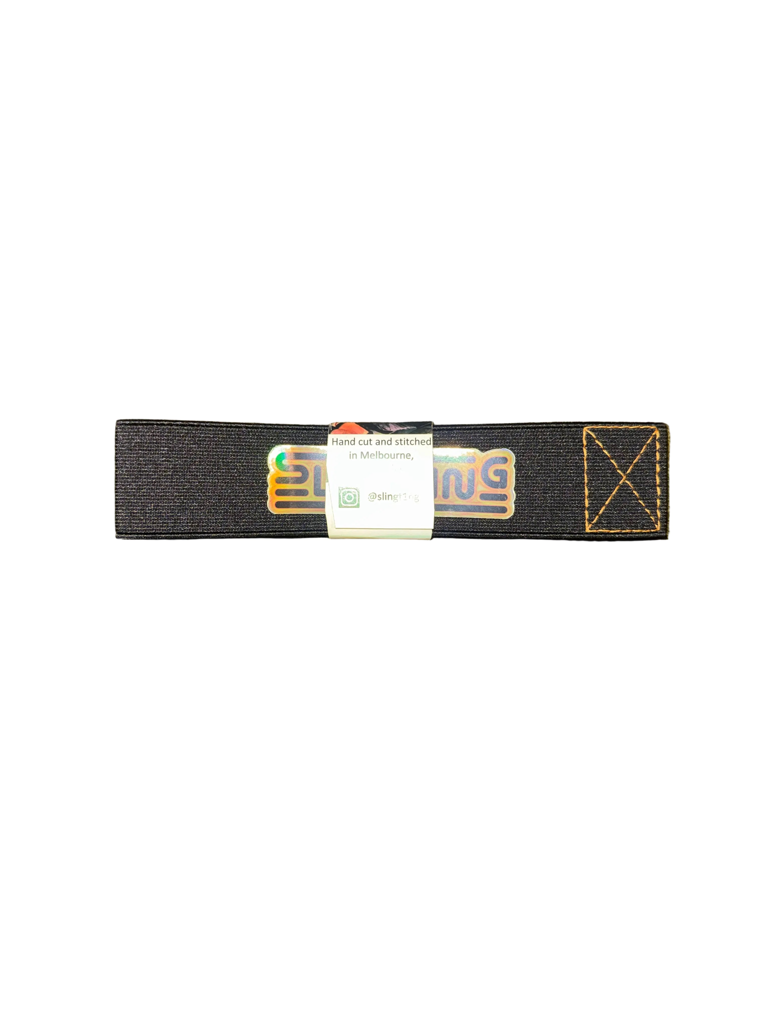 SLINGTING SKATEBOARD SLING - BLACK w GOLD EMB