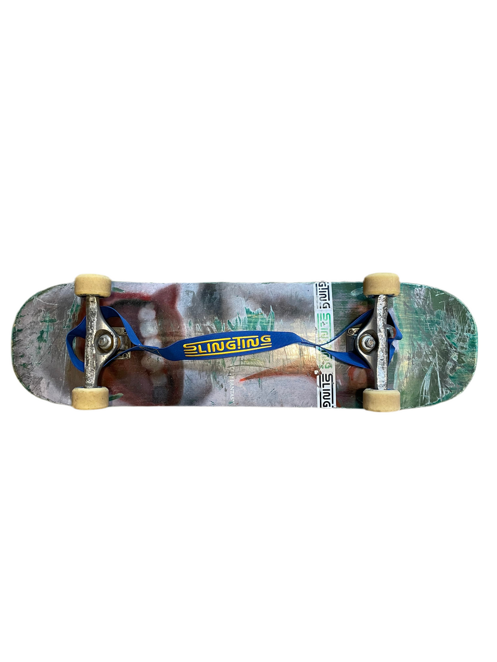 SLINGTING SKATEBOARD SLING - ROYAL BLUE w YELLOW EMB
