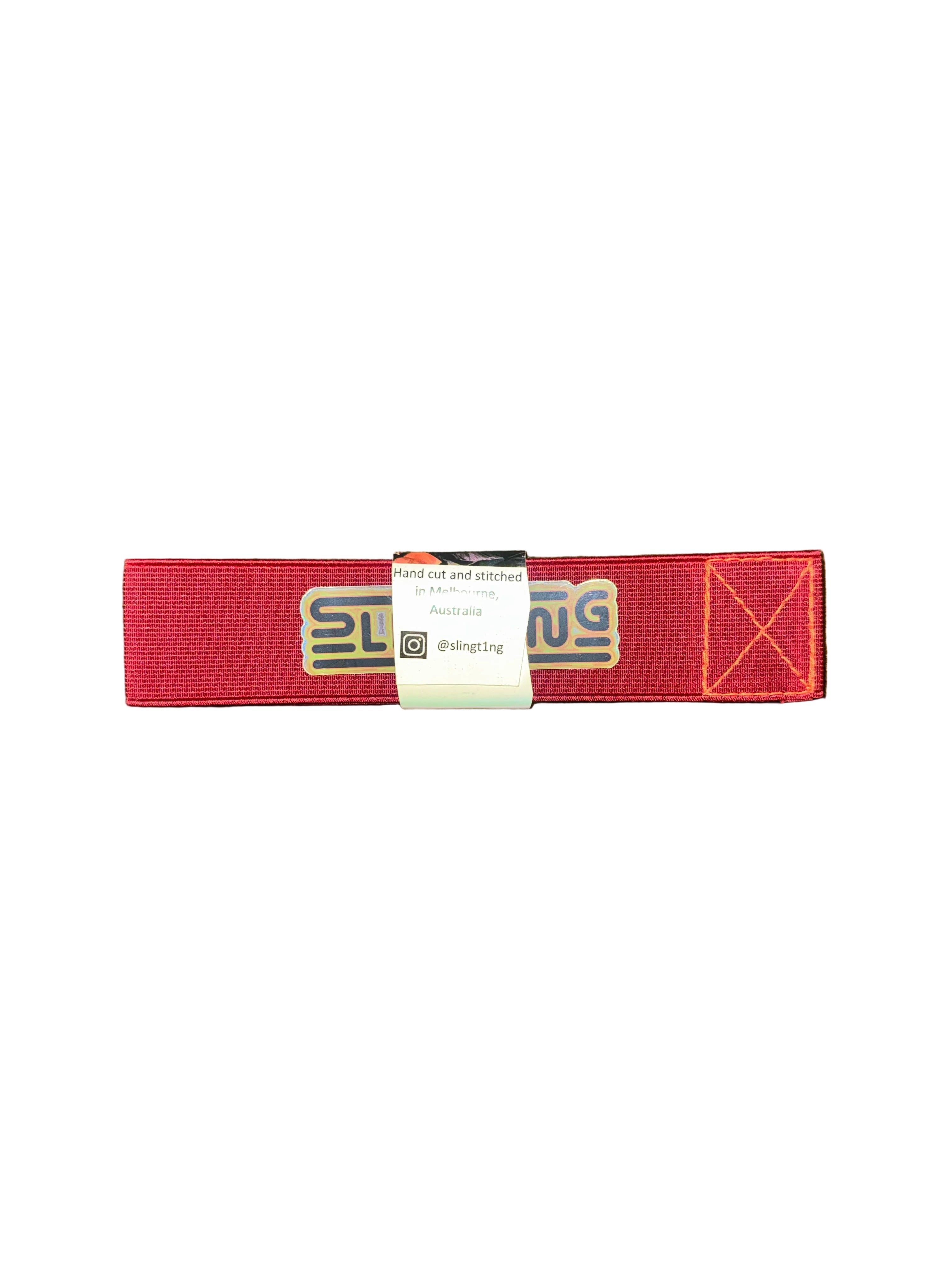 SLINGTING SKATEBOARD SLING - MAROON w ORANGE EMB