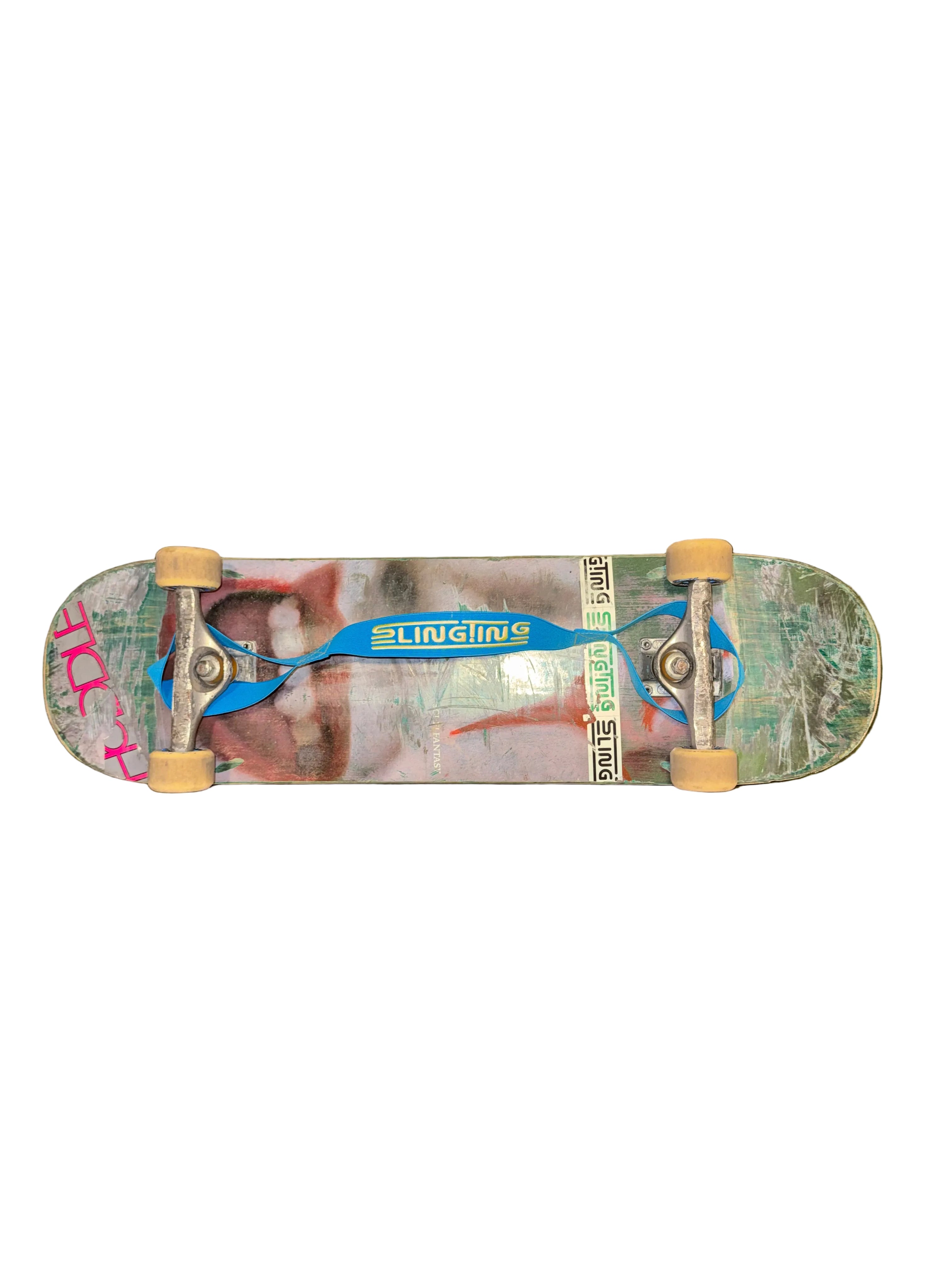 SLINGTING SKATEBOARD SLING - BRIGHT BLUE W BRIGHT GREEN EMB
