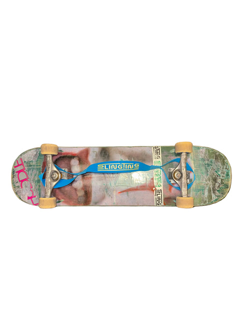 SLINGTING SKATEBOARD SLING - BRIGHT BLUE W BRIGHT GREEN EMB