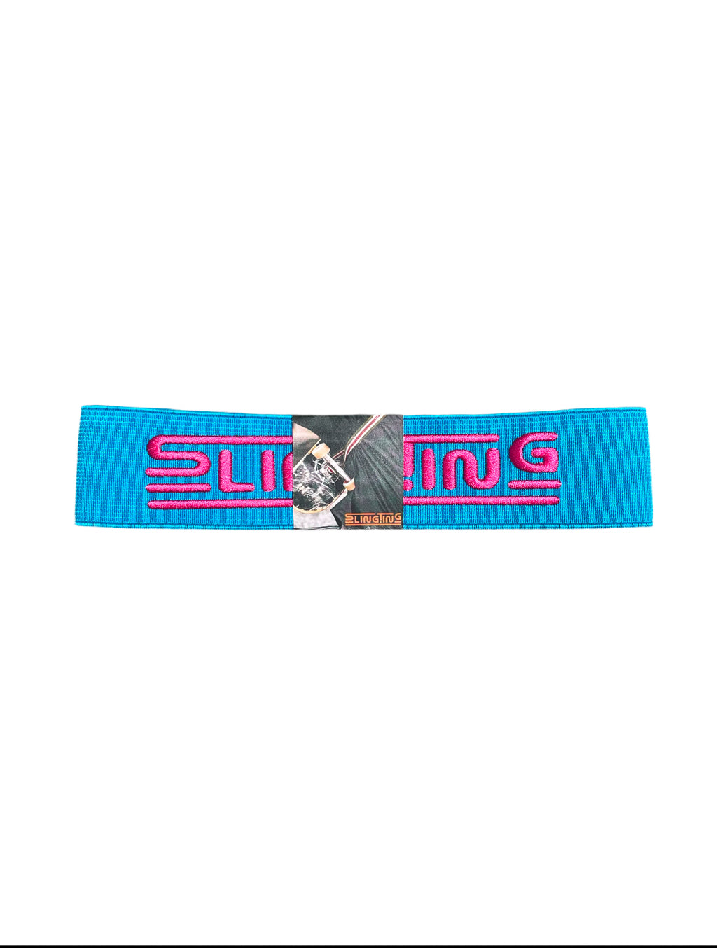 SLINGTING SKATEBOARD SLING - POWERADE BLUE w PINK EMB