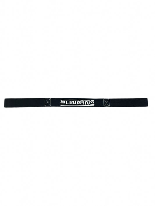 SLINGTING SKATEBOARD SLING - BLACK w WHITE EMB