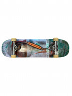 SLINGTING SKATEBOARD SLING - STRIPED BROWN w HIGH VIS ORANGE EMB