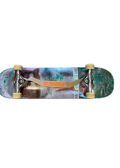 SLINGTING SKATEBOARD SLING - TAN w HIGH VIS ORANGE EMB