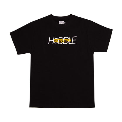 SLINGTING x HODDLE LOGO TEE BLACK (WHITE YELLOW)
