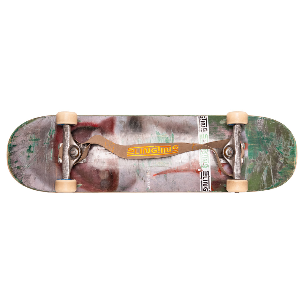 SLINGTING SKATEBOARD SLING - TAN (YELLOW EMBROIDERY)