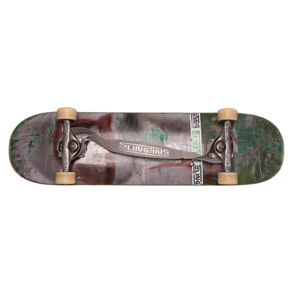 SLINGTING SKATEBOARD SLING - GREY (WHITE EMBROIDERY)