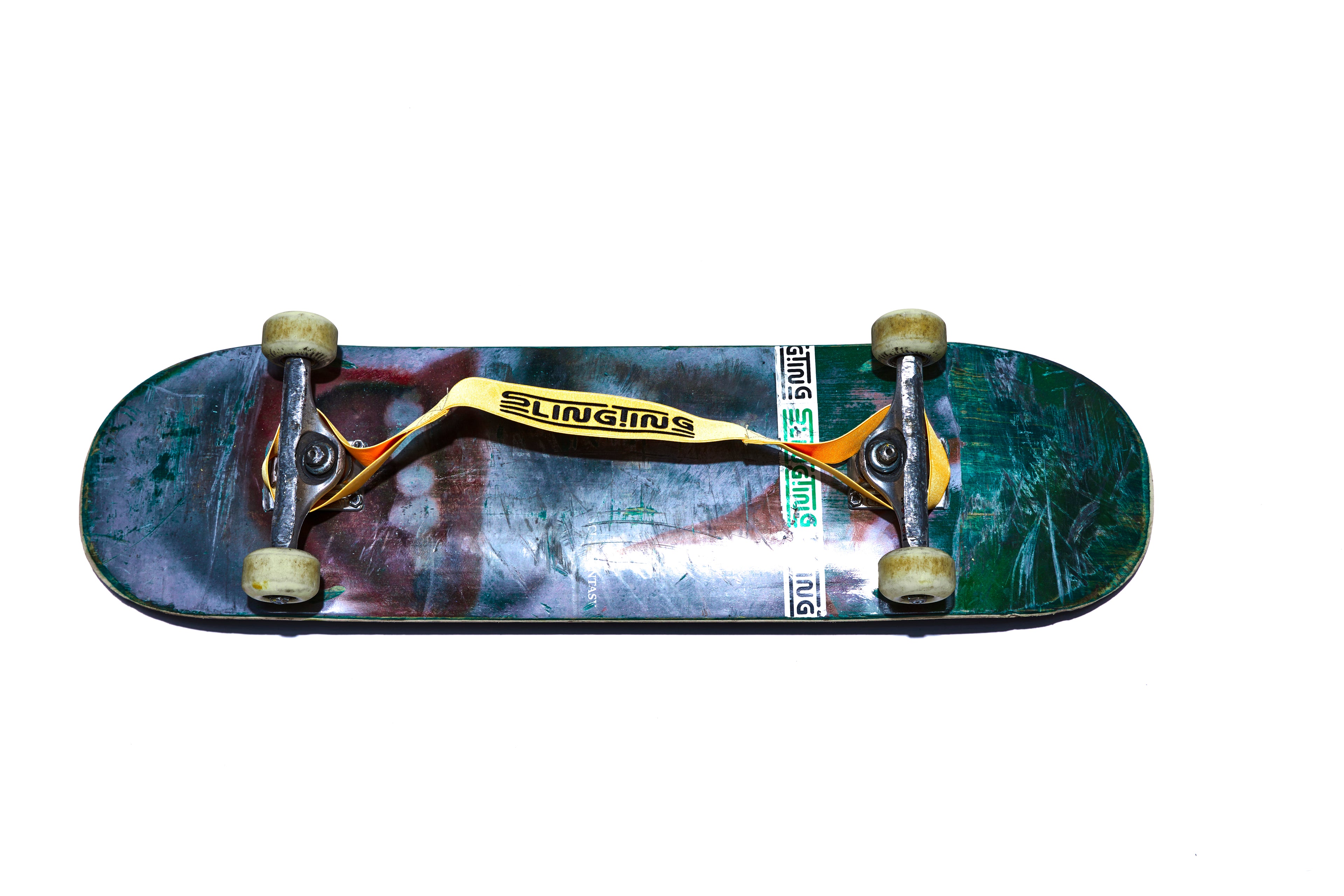 SLINGTING SKATEBOARD SLING - MANGO (BLACK EMBROIDERY)