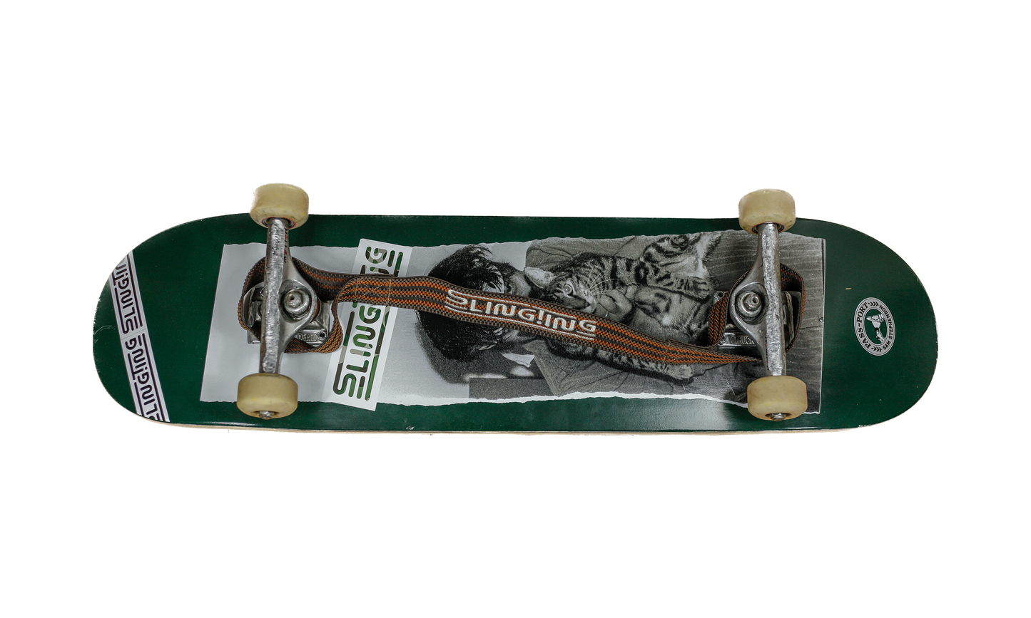 SLINGTING SKATEBOARD SLING - OG BROWN (OLIVE EMBROIDERY)