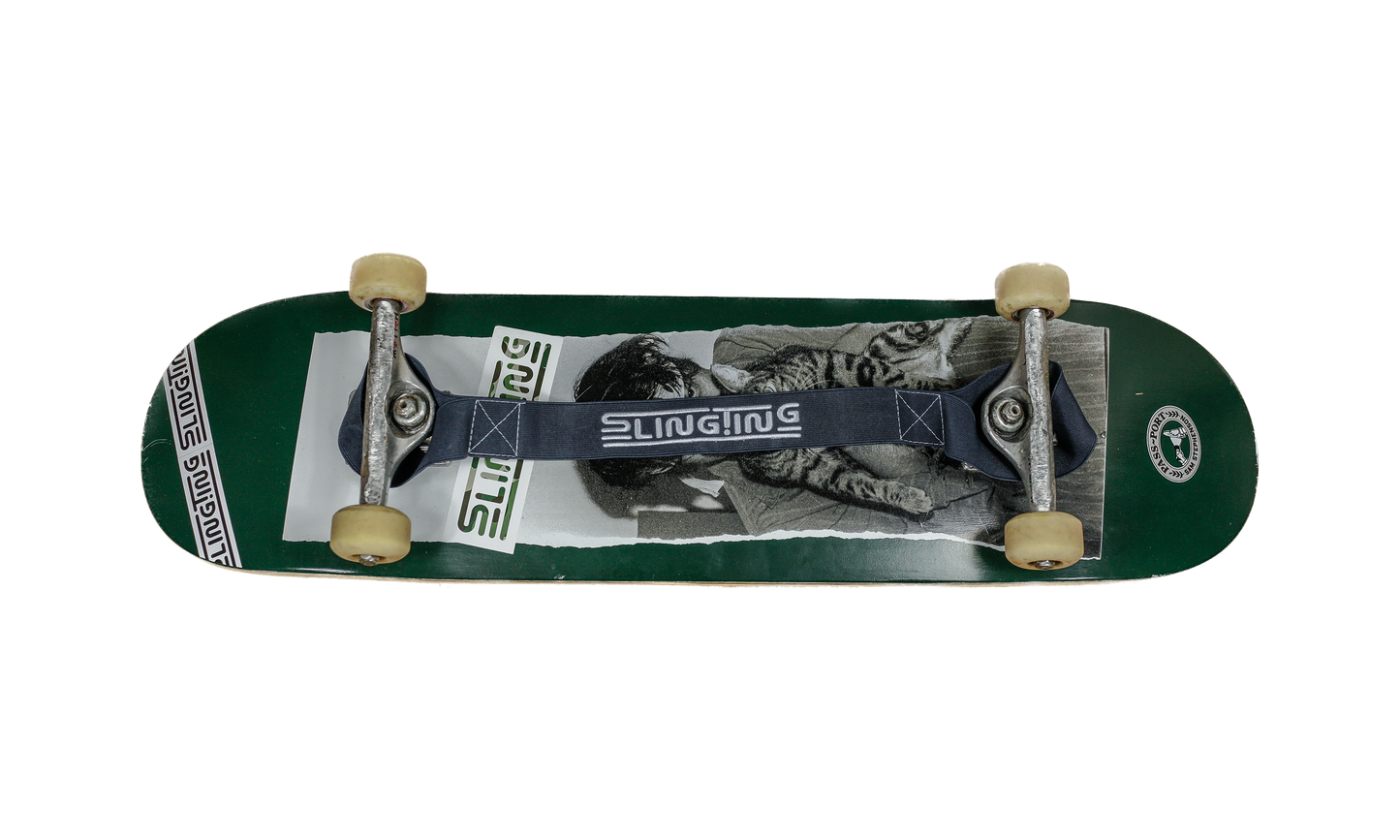 SLINGTING SKATEBOARD SLING - NAVY (LIGHT BLUE EMBROIDERY)