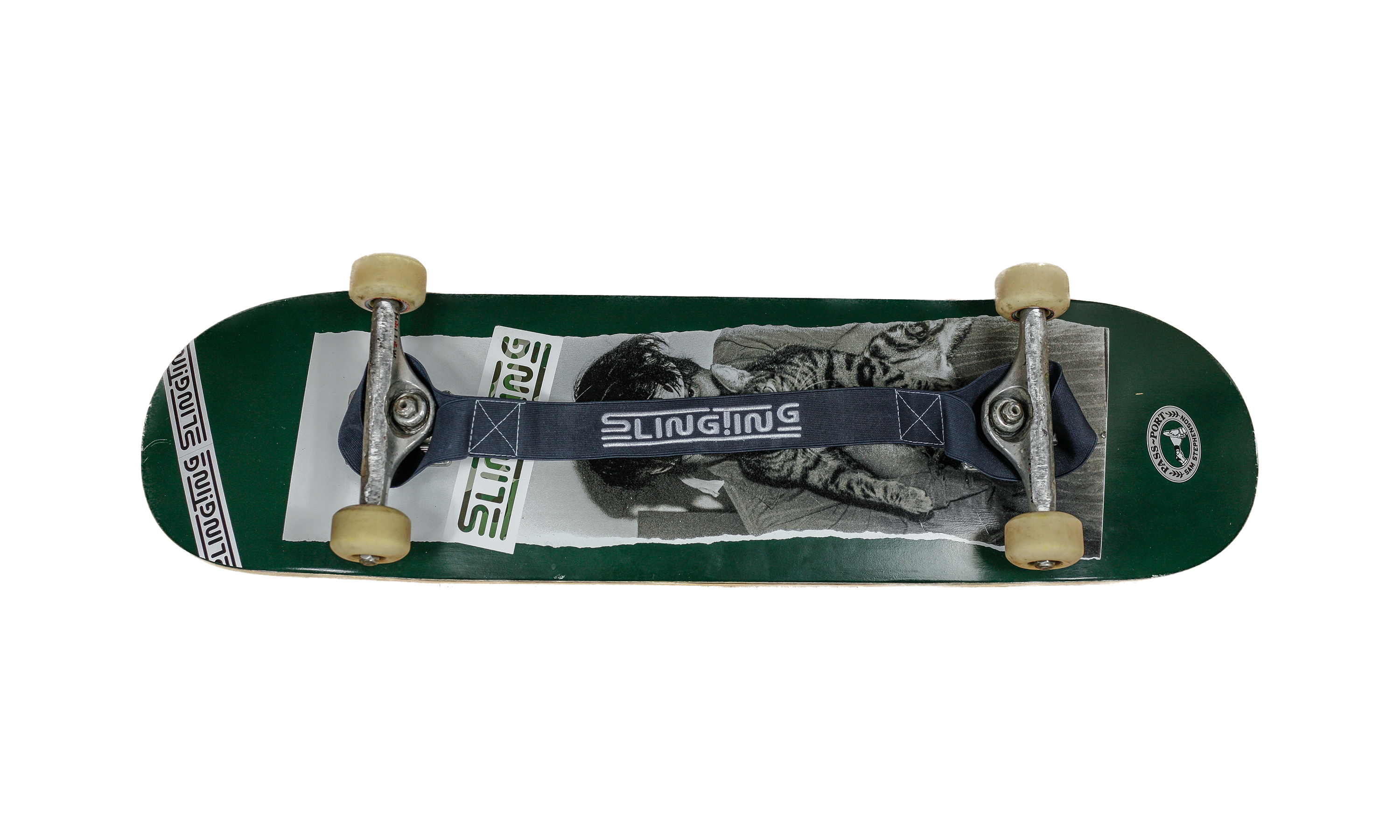 SLINGTING SKATEBOARD SLING - NAVY (LIGHT BLUE EMBROIDERY)