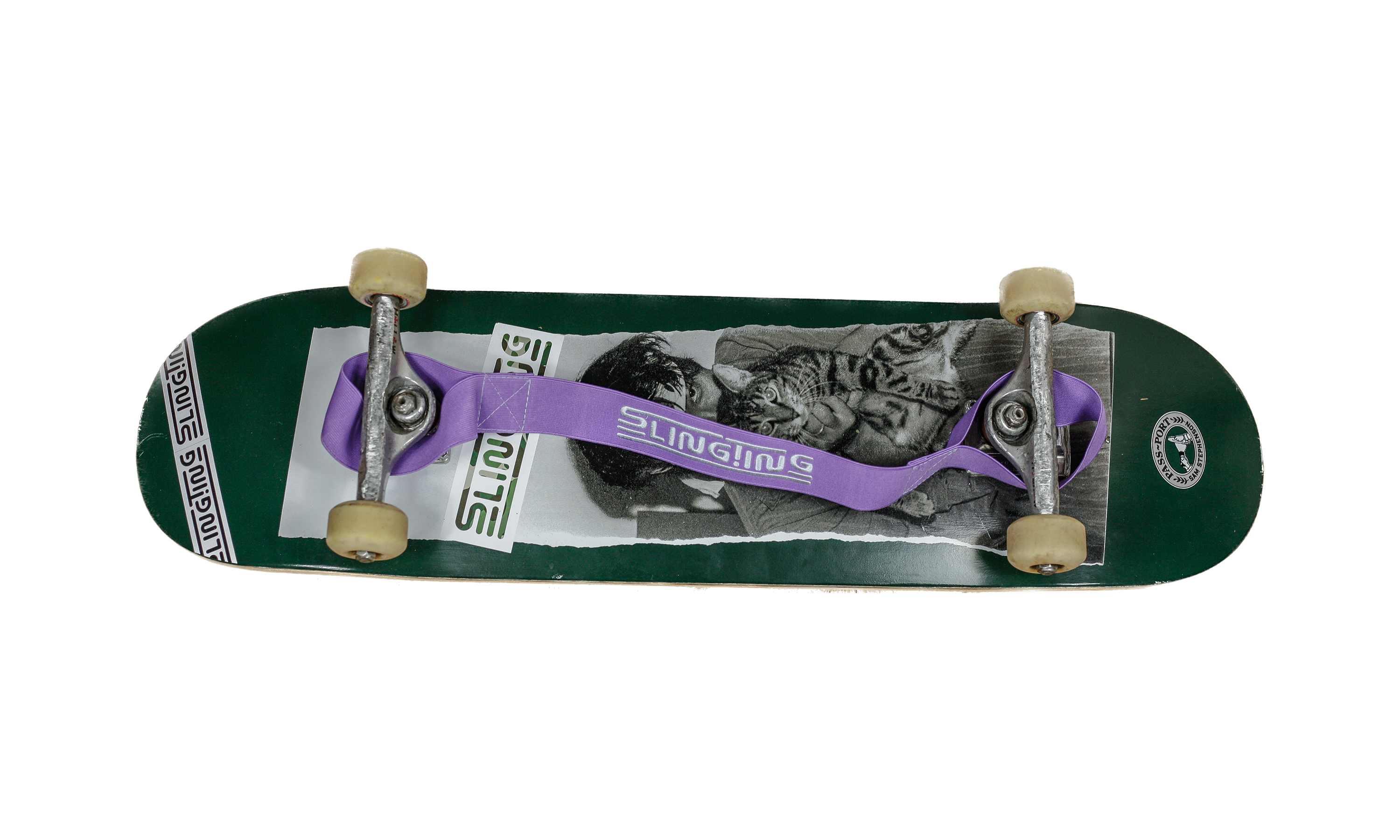 SLINGTING SKATEBOARD SLING - PURPLE (LIGHT BLUE EMBROIDERY)