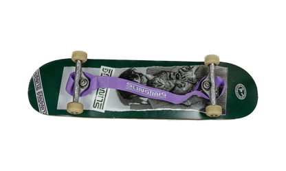 SLINGTING SKATEBOARD SLING - PURPLE (LIGHT BLUE EMBROIDERY)