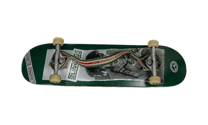 SLINGTING SKATEBOARD SLING - STRIPED GREEN (BEIGE EMBROIDERY)